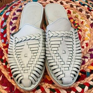 Espiritu Huaraches Woven Leather Mules Slip-On Shoes